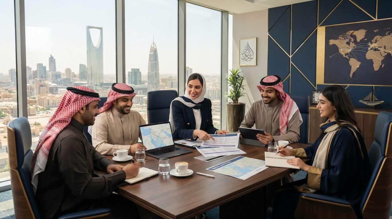 Sama Alhan Travel and Tourism team at work